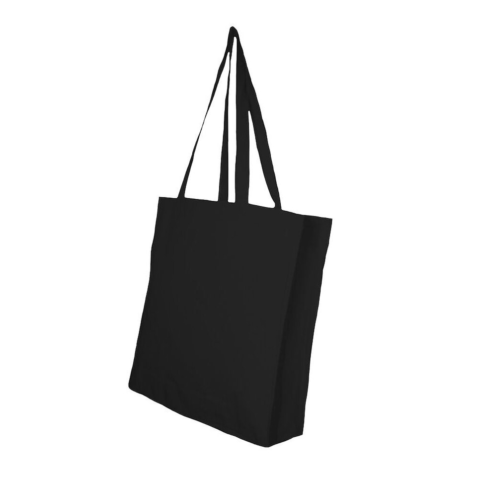 United Bag Store Cotton Gusseted 207ml Shopper - Black - One Size