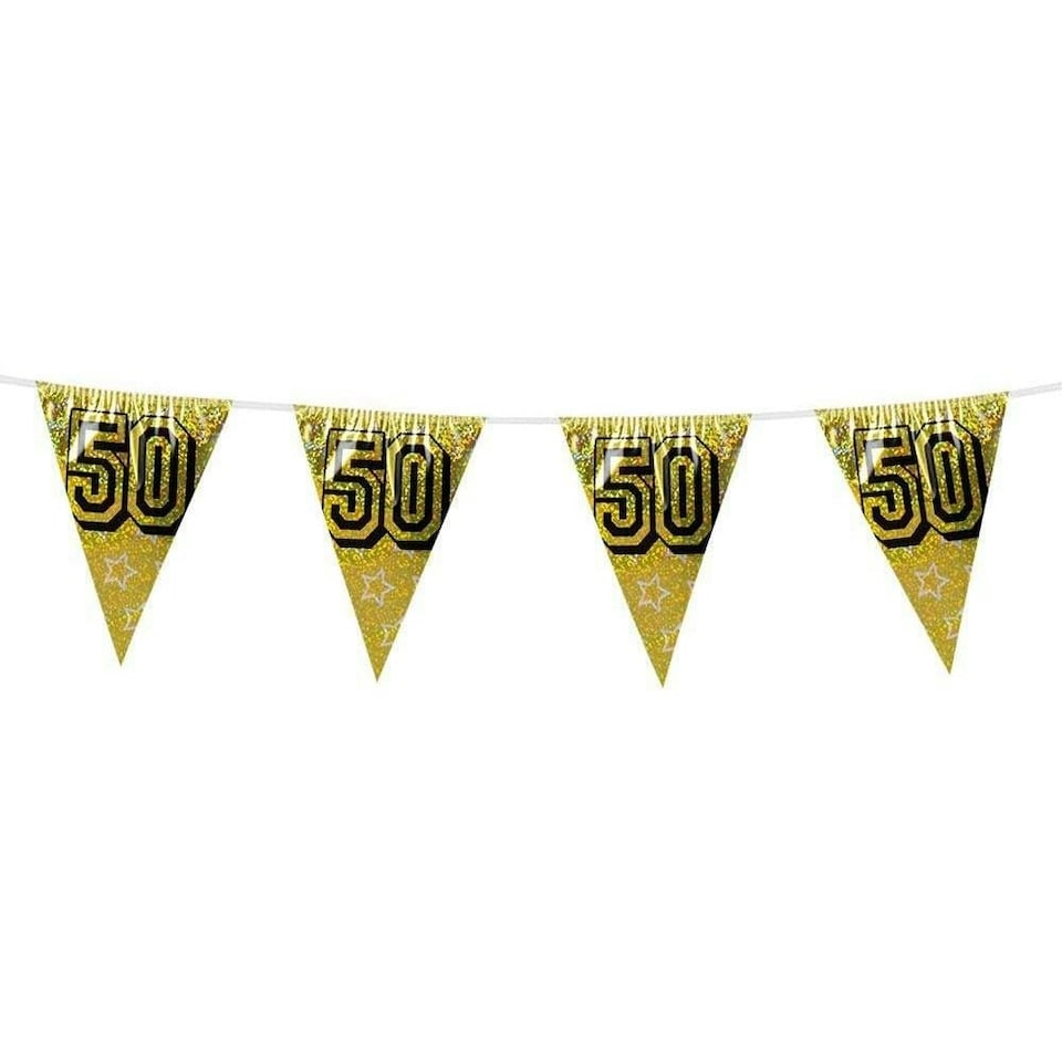 image 1 of Boland Holographic 50th Bunting - Gold - One Size