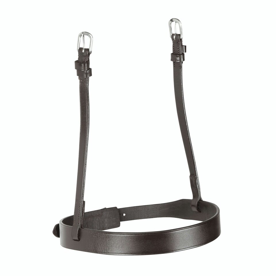 image 1 of Velociti Hunter Leather Horse Cavesson Noseband - Havana - Pony