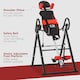 image 4 of HOMCOM Adjustable Gravity Inversion Table with Safety Belt, Red