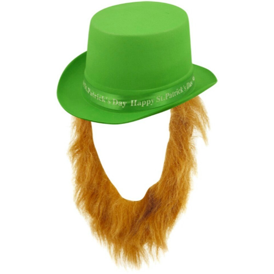 image 1 of Hat Topper St Patricks Day with Brown Beard