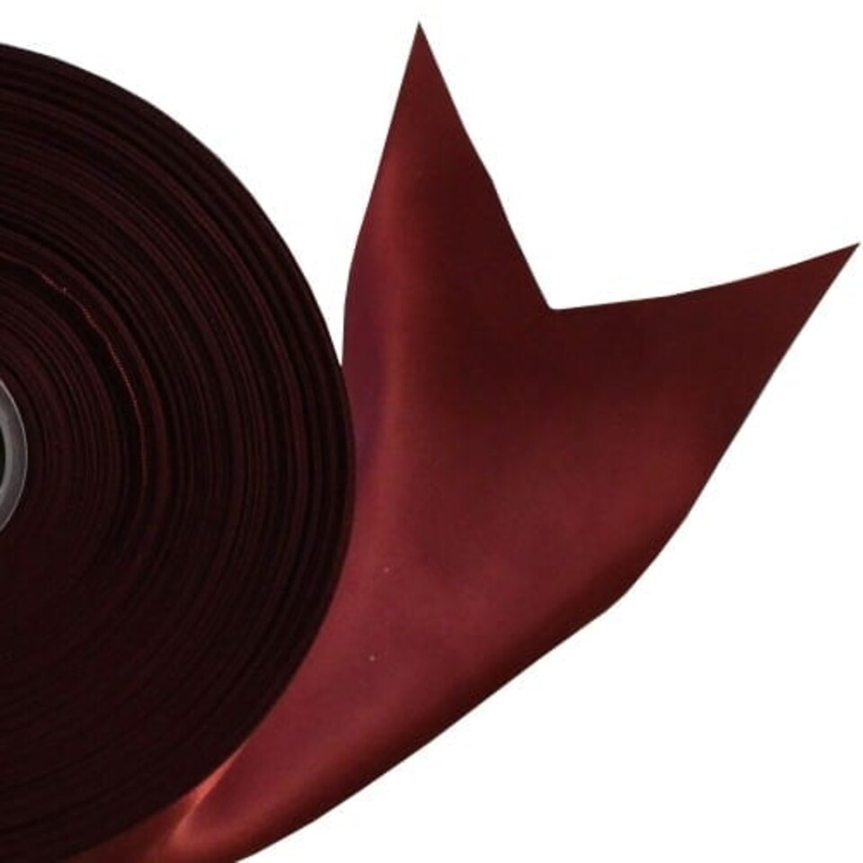 Burgundy Satin Faced Ribbon Reel 100mm x 91m