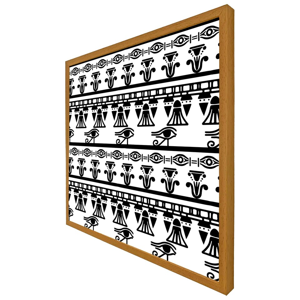 image 1 of Egyptian eye of horus heiroglyphs (Picture Frame) Grey | XL
