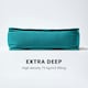 image 5 of Homescapes Teal Cotton Dining Chair Booster Cushion Green