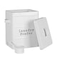 image 4 of Harbour Housewares Vintage Metal Laundry Powder Canister - White | White | Matt White | 1