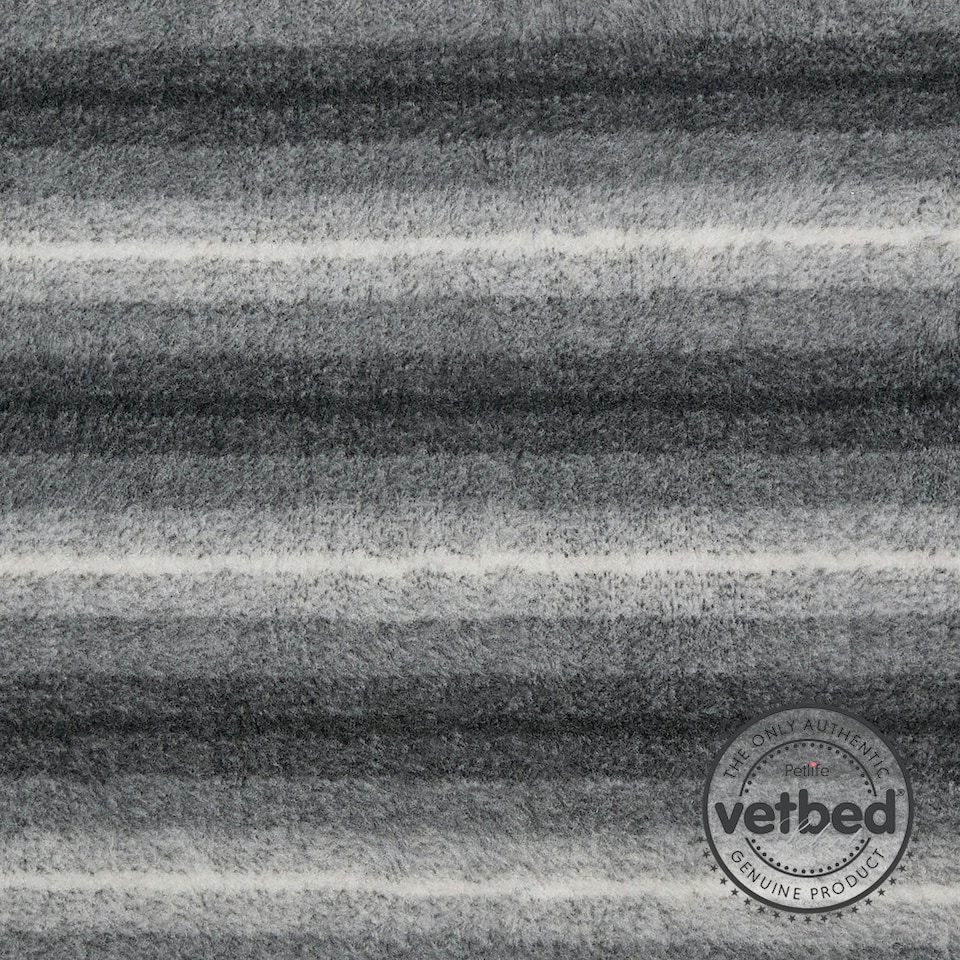 image 1 of Petlife Vetbed Select (Non Slip) Charcoal Grey Wolf Stripe - Small (75x50cm)