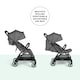 image 4 of Aries Autofold Stroller - Feather-Light Design, Multi-Position Recline, Handy Auto-Fold, Birth to 22kg, UPF 50+ Hood & Raincover (Graphite Grey)