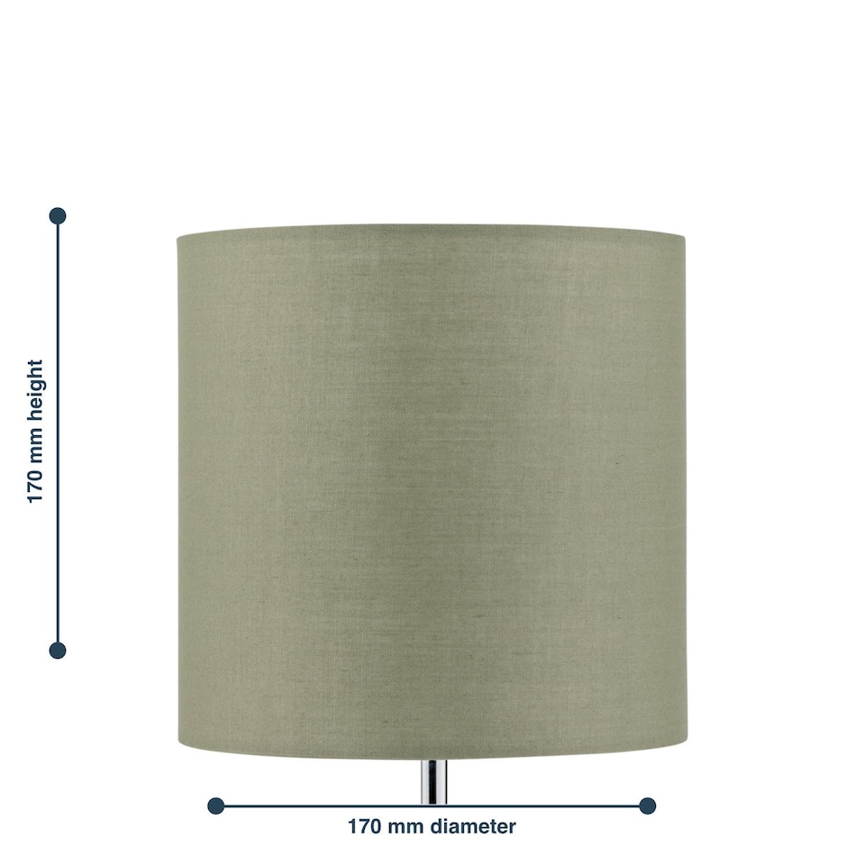 image 1 of Sage Green Textured Cotton 17cm Table Lamp Shade | Green | Small | 1