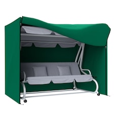 Outsunny 3 Seater Garden Swing Cover, Windproof and Anti-UV | Green | Green | 220L x 125W x 172Hcm