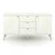 image 3 of Core Products Augusta Curve Sideboard with 2 Doors, 3 Drawers, White H55.2cm x W130.6cm x D43.0cm White