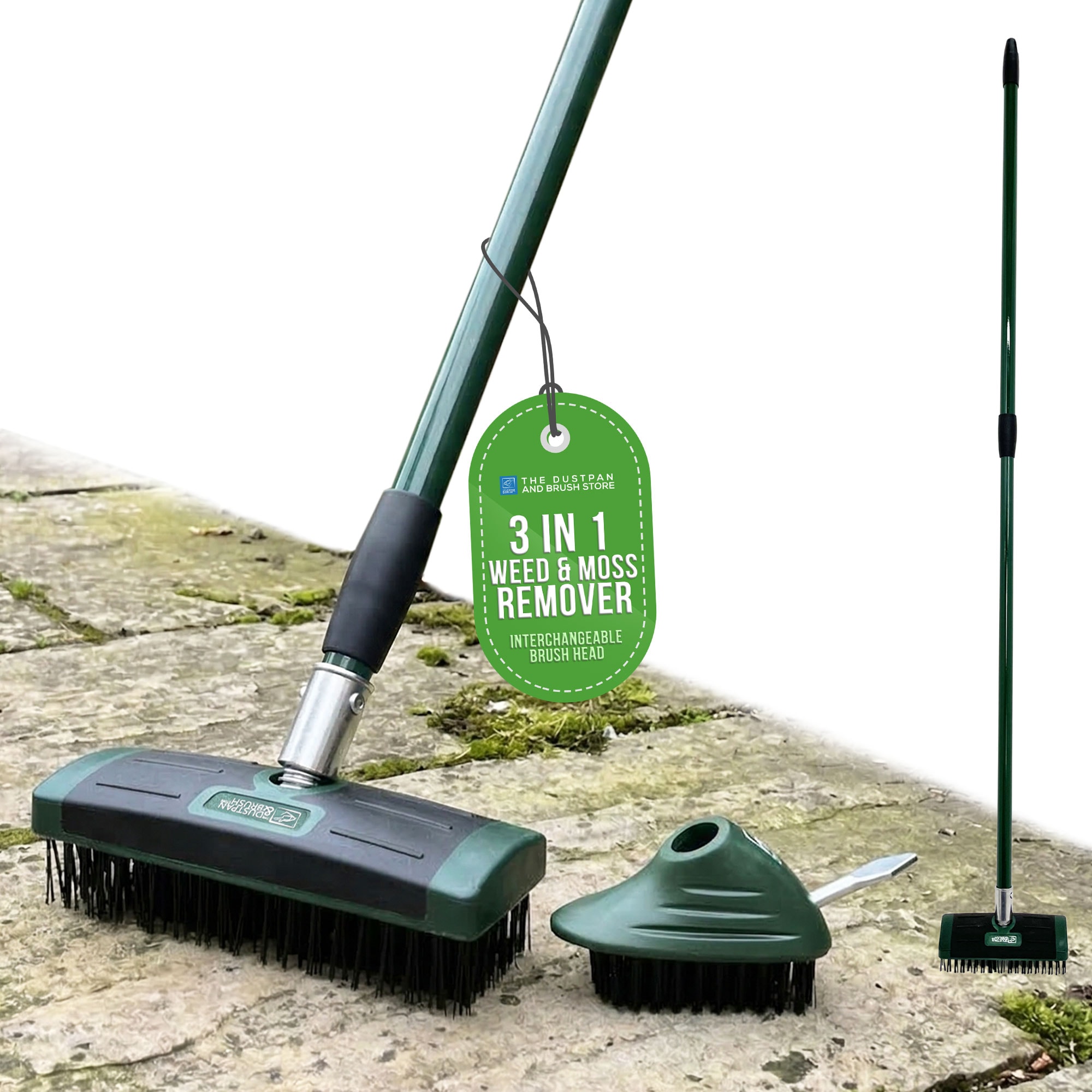 Weed Remover Tool Wire Brush Scraper Set with Metal Broom & Weed Removal Head