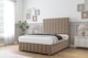 image 2 of Sloomy California Mink Plush Divan Bed With Mattress 2 Drawers Right Side With 54" Floor Standing Headboard & 12" Matching Footboard 4' Small Double | Brown | Mink | Small Double | 1