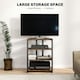 image 3 of HOMCOM HiFi Rack Stand w/ 4-Tier Record Player Stand Dark Brown