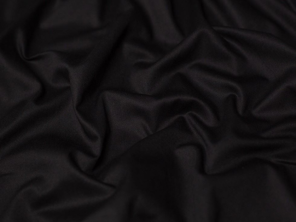 Minerva Core Range Black 100% Cotton Twill Fabric for Dressmaking, 146cm / 57" Wide - per metre