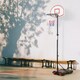 image 2 of Yaheetech 1.9-2.5M Height-Adjustable Basketball Hoop System Red