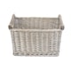 image 2 of Extra Large Grey Wash Wooden Handled Storage Basket | Grey | Grey
