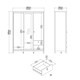 image 10 of Madrid Wardrobe with 2 Doors + 1 Mirror Door + 2 Drawers in Cashmere Cream