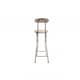 image 8 of White Padded Folding High Chair Breakfast Kitchen Bar Stool Seat | White