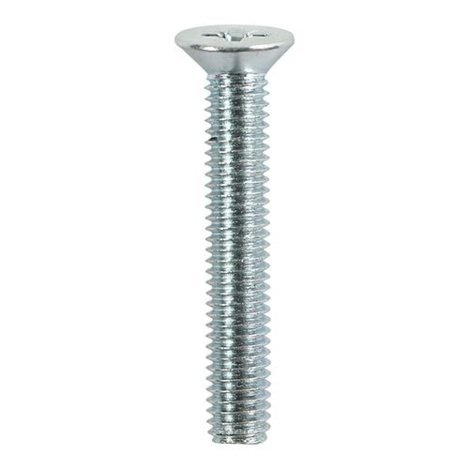 image 1 of Timco - Metric Threaded Machine Screws - PZ - Countersunk - Zinc (Size M4 x 25 - 100 Pieces)