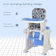 image 10 of HOMCOM 2-in-1 Convertible Baby High Chair Booster Seat w/ Removable Tray Blue