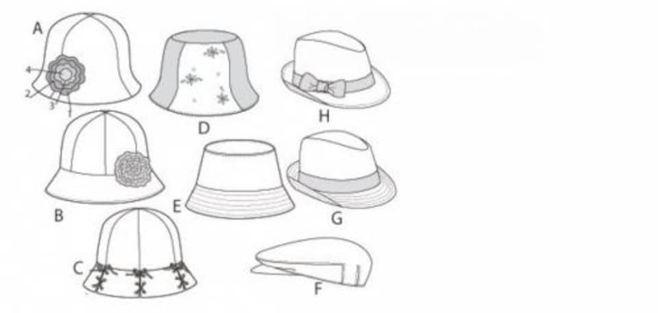 image 1 of McCall's 6762 Paper Sewing Pattern – Baby Headwear, Sizes XS–S–M–L, Intermediate