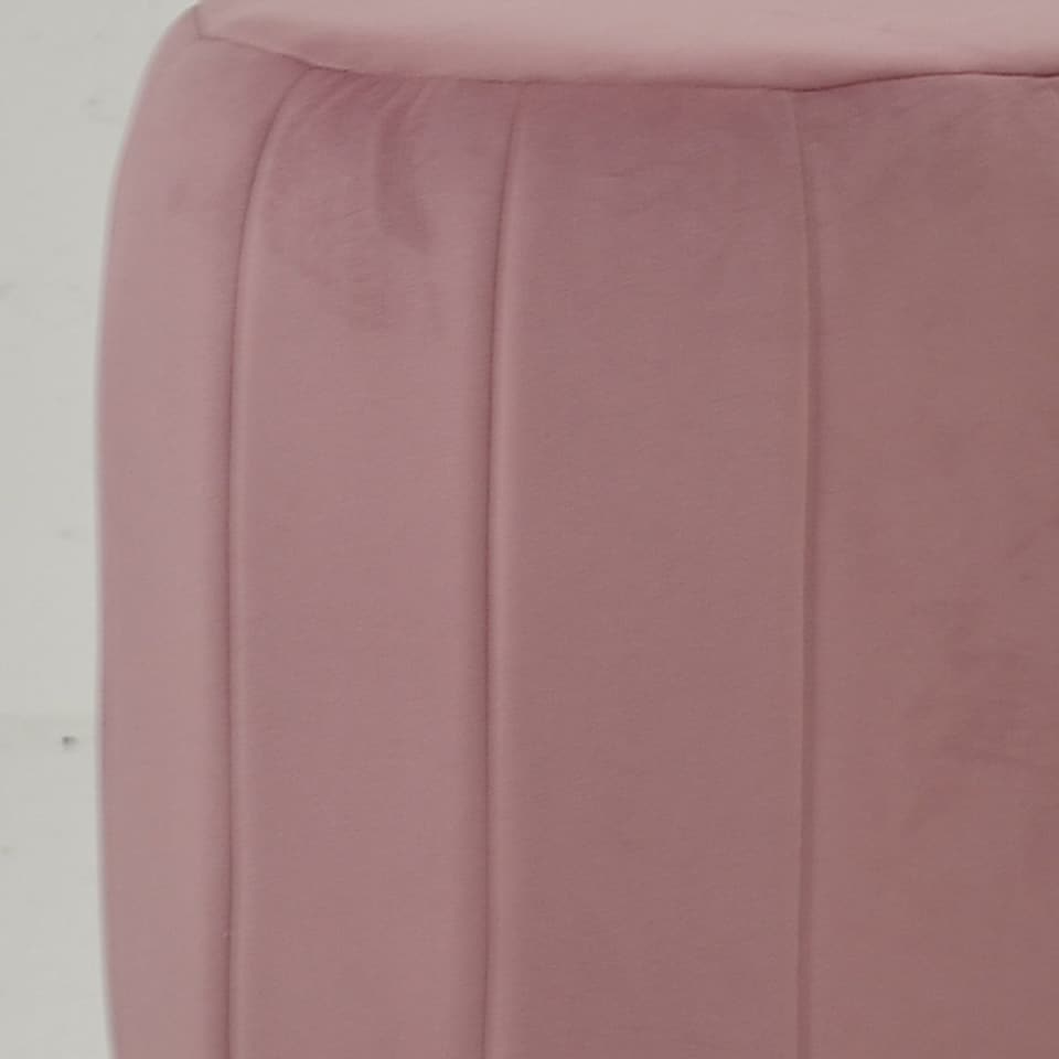 image 1 of Lakeland Furniture Bubbles Pink Velvet 1 Foot Stool