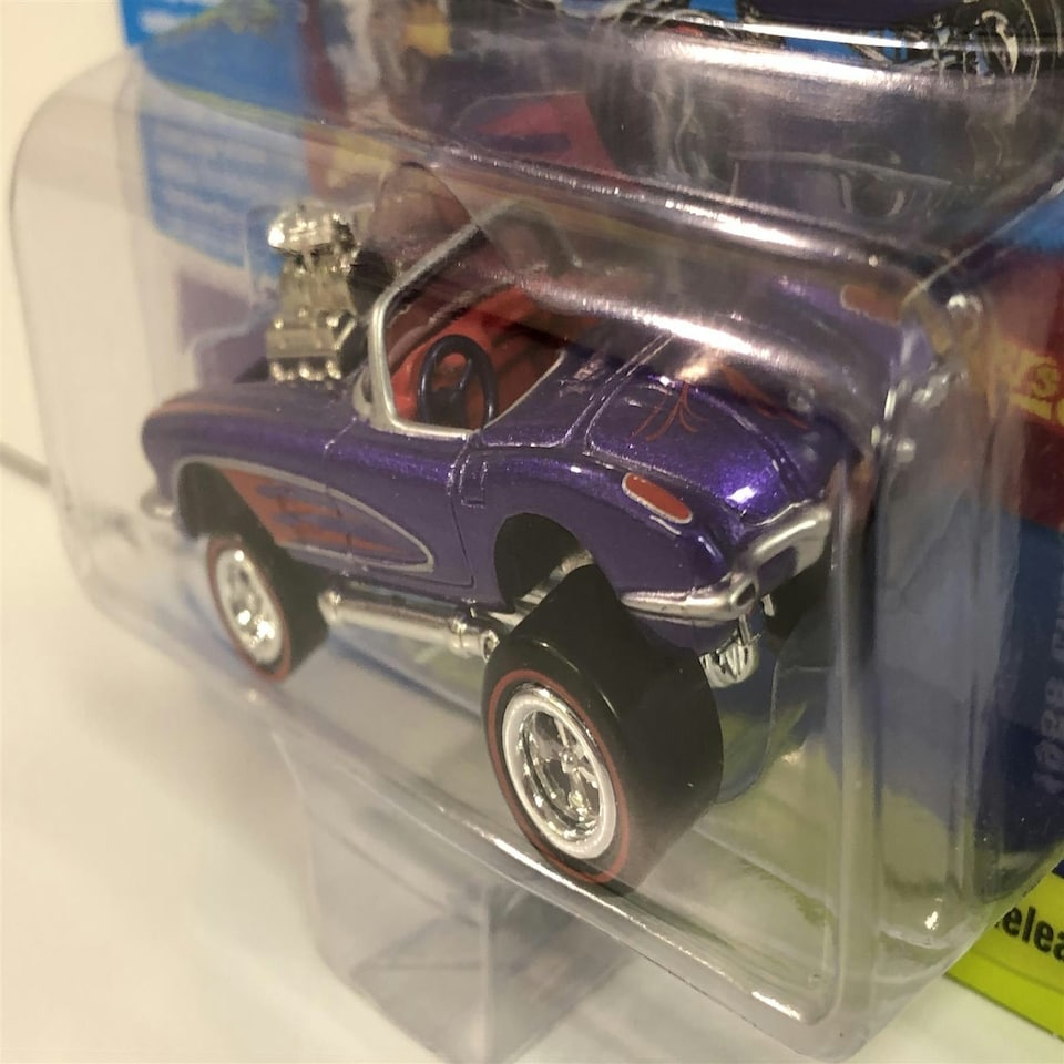 image 1 of 1958 Chevy Corvette Zingers Purple Metallic 1:64 Scale Johnny Lightning JLSF013A