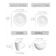 image 7 of simpa Timeless 16PC Plain White Porcelain Dinner Set