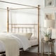 image 5 of Welwyn Vintage Victorian 4 Poster Antique Brass Metal Bed Frame (Double)