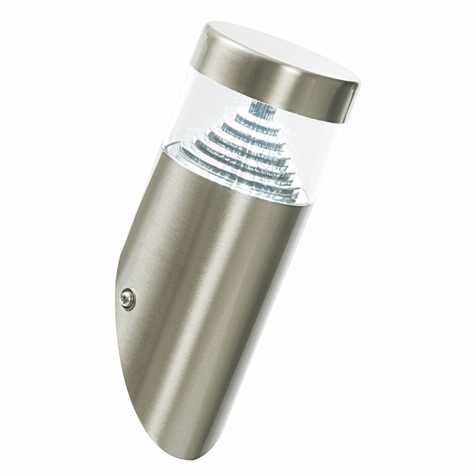 image 1 of Set of 4 Inca - Outdoor Stainless Steel LED Wall Lights | Grey | Clear | 4