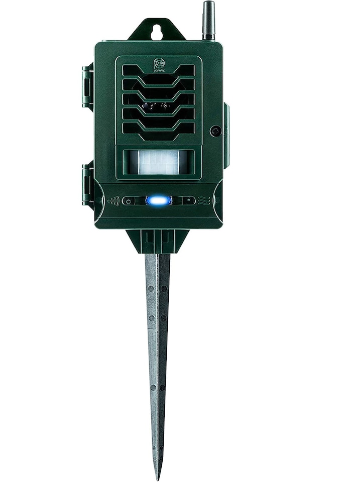 image 1 of Ultrasonic Smart Link Cat Repellent System Battery Powered Waterproof