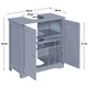 image 3 of Yaheetech  Wooden Bathroom Cabinet with Precut Sink Hole Grey Grey