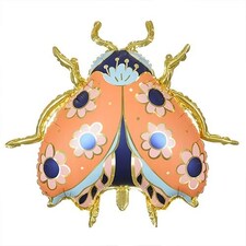 Floral Ladybird Giant Helium Foil Balloon 87cm / 34 in