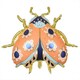 image 1 of Floral Ladybird Giant Helium Foil Balloon 87cm / 34 in