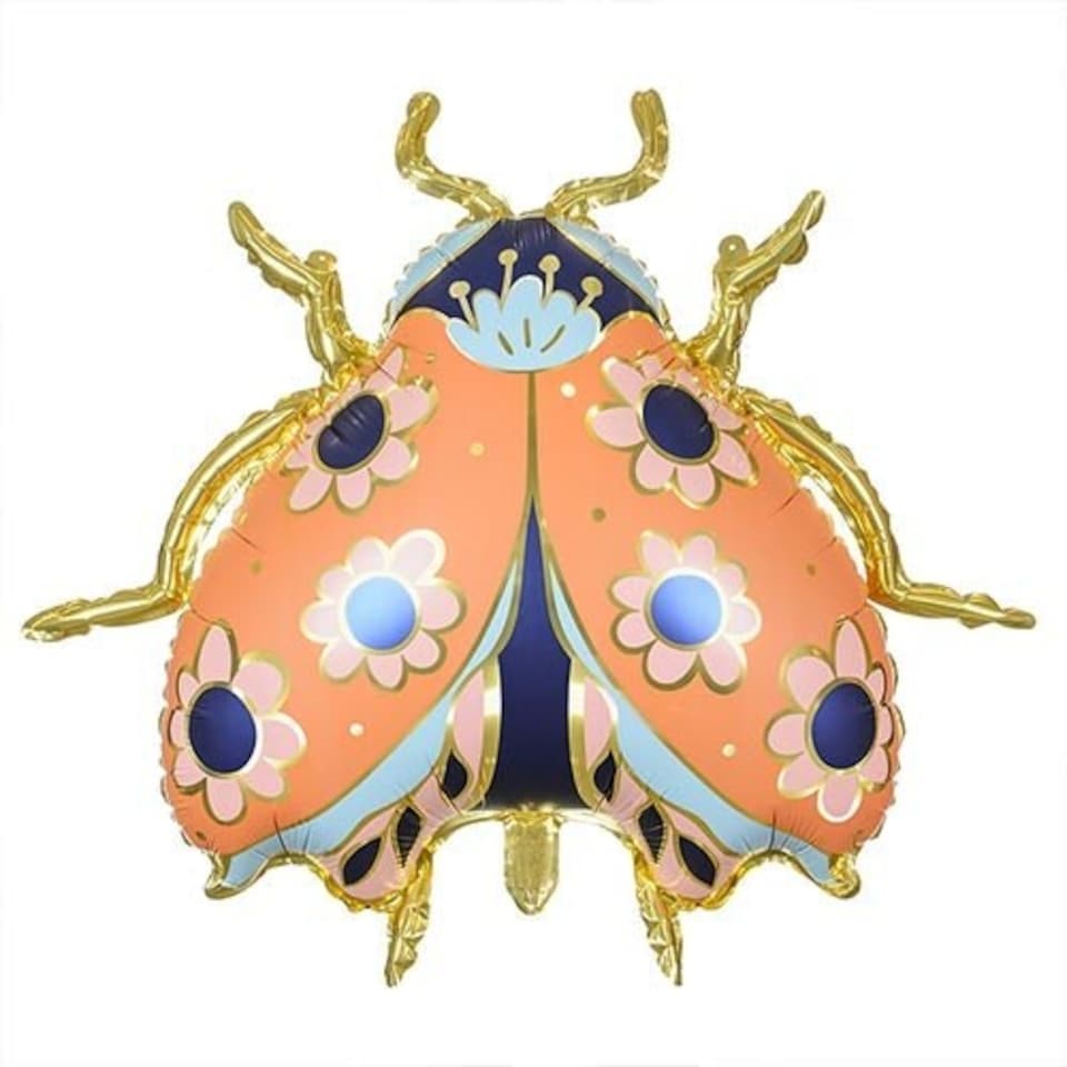 image 1 of Floral Ladybird Giant Helium Foil Balloon 87cm / 34 in
