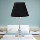 image 3 of Chrome Jewelled Table Lamp with Black Shade Chrome | Black