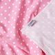 image 6 of Homescapes Cotton Pink Polka Dots and Stripes Sofa Throw Pink