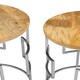 image 5 of Interiors by Premier Natural Mango Wood Nesting Side Tables, Set of 2 Modern Round Tables with Metal Base, Accent Tables