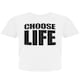 image 1 of Men's "CHOOSE LIFE" T-Shirt – 1980s Slogan Tee – Retro Fancy Dress White | L
