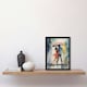 image 2 of Dancing Rain Watercolour Romance Red Rhythm Black Framed Wall Art Print A4
