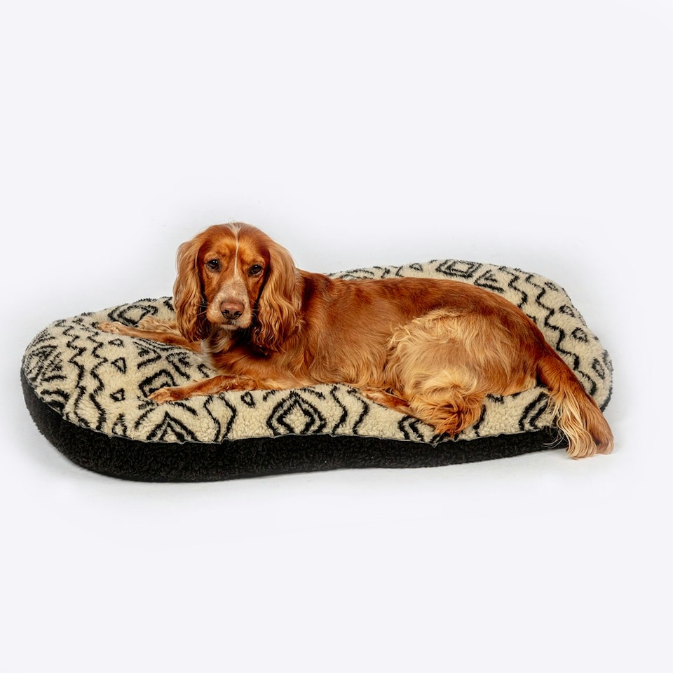 image 1 of Fleece Neutral Geometric Quilted Mattress Medium (27")