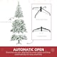 image 7 of HOMCOM 6ft Snow Flocked Artificial Christmas Tree w/ Realistic Branch Tips