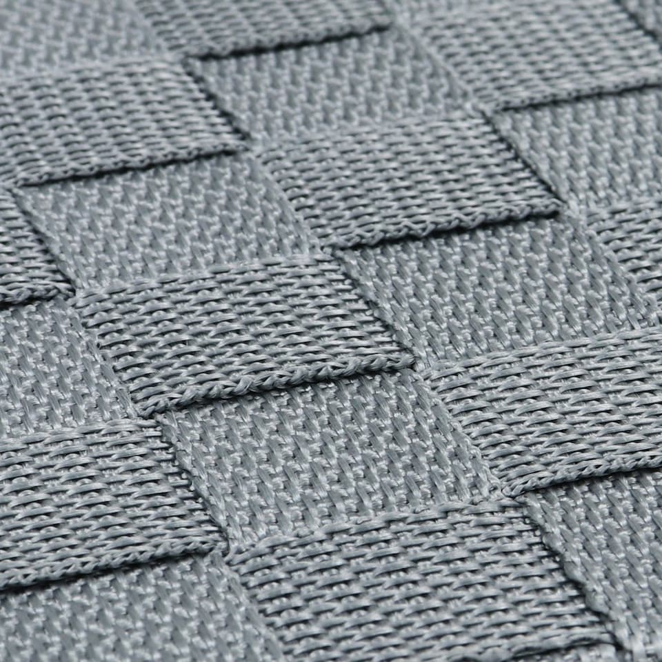 image 1 of JVL Vichy Square Nylon Storage Basket, Grey Grey
