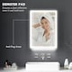 image 7 of HOMCOM Bathroom Cabinet with Mirror, LED Lights and Demister Pad, Black Black