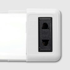 ValueLights Horizon Matte White IP44 Rated Bathroom Shaver Pull Cord LED Wall Light