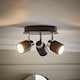 image 2 of ValueLights Benton Black Round Ceiling Spotlight and Warm White Bulbs