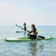 image 2 of HOMCOM 10ft Inflatable Surfing Board W/ Paddle, Fix Bag, Air Pump, Fin, Backpack Green