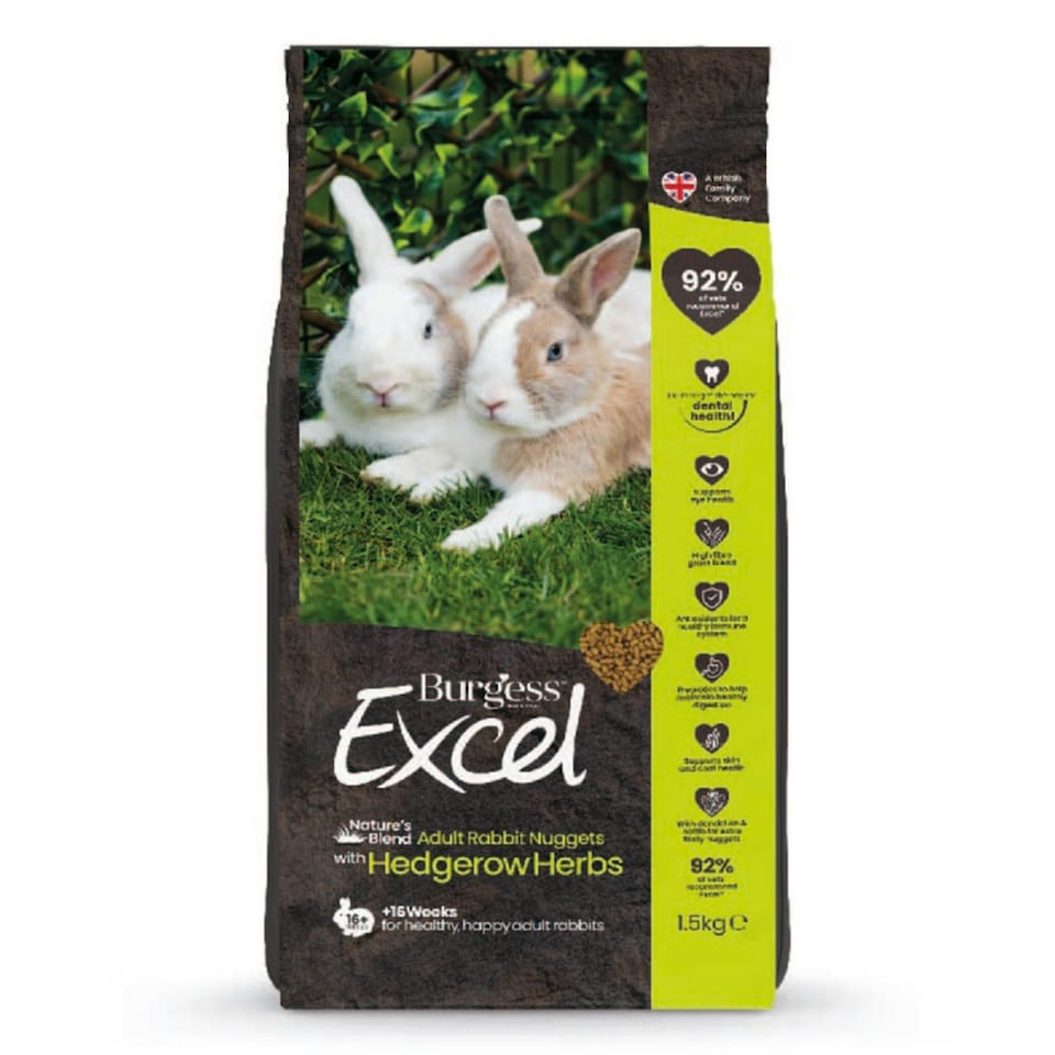 image 1 of Burgess Excel Adult Rabbit Nuggets Natures Blend - New Blend - 1.5KG
