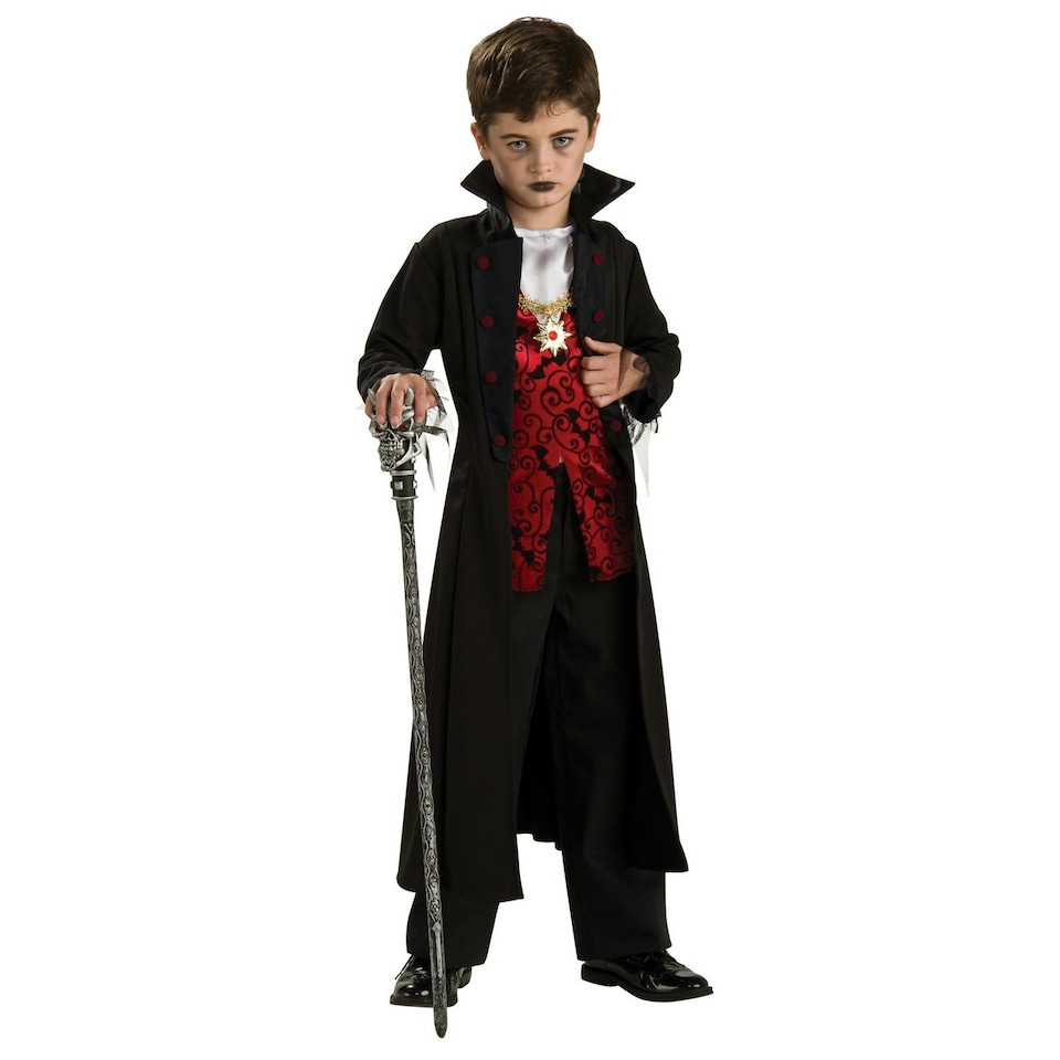 image 1 of Bristol Novelty Boys Royal Vampire Costume - Black/Red/White - S S