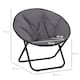 image 5 of Outsunny Folding Saucer Moon Chair Oversized Padded Seat Round Grey